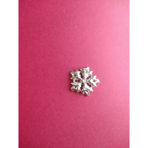 Bogoff Signed Rhinestone Brooch Silver Tone Star Snowflake - Picture 6 of 8